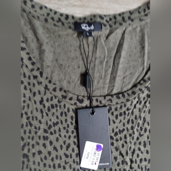 Rails Olive Spotted Long Sleeve Top Large - Picture 4 of 5
